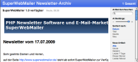PHP Newsletter Software - Newsletter-Archiv als RSS-Feed für die eigene Webseite